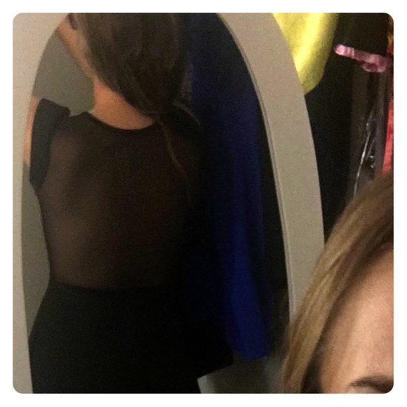 Black Mesh Insert Skater Dress | Small | W… - Picture 2 of 8